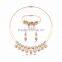 Wholesale New Design Fashion Steel Necklaces Women Luxury Statement Diamond Jewelry Suit SKJT0535