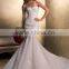 supply all kinds of organza butterfly cowl neck tea length wedding dresses