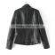 2015 Hot customized lady's fashion PU jacket leather jacket for women