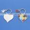 autism enamel heart puzzle piece charm silver metal key chain