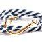 18k Gold Fish Hook Clasp Cotton Rope Double Strands Wrapped With Adjustable Knots Bracelet