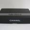 High quality elegant black print logo acrylic jewelry box with drawer