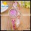 WJ-4813 personality flower geneva beautiful top sale charming colorful women bracelet watch