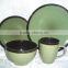 wholesale fine china solid and 2-tone color glaze stoneware dinnerware sets for distributors