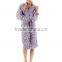 Women's Jacquard Fleece Plush Robe--Grap