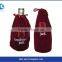 Luxury drawstring velvet wine bag with custom logo on sale