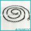 Wholesale Fashion black-color Stainless Steel retro punk Titanium Necklace Chain for Men and women