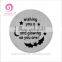 Thousands of 22mm origami stainless steel floating locket plate