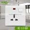 China manufacture PC material 13A 250V electrical single gang 3 pin light wall switch socket