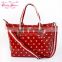 Candy Flowers canvas& pu ladies handbag manufacturer classical tote bag