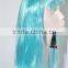 Japanese Cartoon Silk Straight Blue Hair Cosplay Silk Wave Wig N369