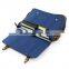 Boshiho Crazy-Horse PU Leather Cotton Canvas Padded Cross Laptop Bag