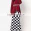 OEM supply black white strip high quality women muslim dress