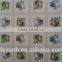 Newest round transparent printed flowers all-in-one table cover with lace/wave edge