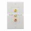 3RCA AV Wall Plate With Golden Plate