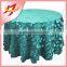 Elegant wholesale petal taffeta polyester round fancy table cover wedding table cloth