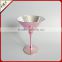 Decorative Glossy metal glass Electroplate Pink Martini Goblet 12Oz