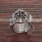 17MM Stainless steel vintage antiqued silver ring steam punk jewelry 6240013