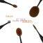 5pcs New Arrival Oval Brushes Black Color Oval Makeup Brush Set Toothbrush Set