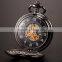 Antique Transparent Skeleton Necklace Mechanical Pocket Watch