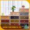 Solid Wooden Storage Cabinet With Wicker Drawers
