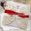 hollow iridescent paper wedding invitation card