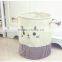 Cotton Linen Fabric Folding Laundry Hamper Collapsible Storage Basket Foldable Laundry Basket
