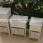 White Wooden Wicker Chest of Drawers ,Wooden Storage Chest