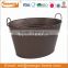 Bronze Oval Metal Ice Bucket