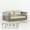 Coronado Wicker Bench with Stainless Steel Base - Contemporary Rattan furniture bench.