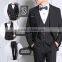Autumn and winter men's striped British leisure slim fashion business 3 piece suit