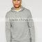 Custom Long Sleeve With Drawstring Hood Grey Men's 87% Cotton 13% Viscose Casual Comfort Fit Breathable Pullover Hoodies