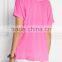 Womens bright color V neck basic t-shirt