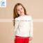 Girls fashion new design lace top long sleeve shirt for Autunm kids clothing wholesaler 100% cotton lining