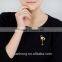 Fashion Gold Zircon White Pearl Crane Brooch Pin
