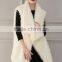 New Fashion Faux Fur Solid Color Sleeveless Vest Imitation Lambskin Lapel Artificial Fur Coat