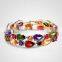 2017 Newest Fashion Bracelet Rose Gold Plated Multicolor Cubic Zirconia Bracelets&Bangles Women Jewelry
