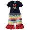 Christmas Santa Claus embroidery girls custom boutique outfits