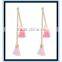 2017 fashion unique daily wear women wholesale double woolen tassels long earrings