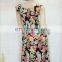 African Print Satin Casual Summer Office Wearing Gown Dresses
