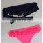 Bikini Swimsuit Bandeau Fringe Black Coral