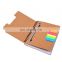 cheap promotion recycled carton paper cover Notepad with pens and self-adhensive papers