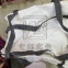 Cheap FIBC woven bag, top&bottom spout, cross loops in black