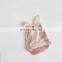Autumn Baby Girl Infant Children Rabbit Ear Color Matching Knitted Wool One-Piece Suit Baby Bodysuit Triangle Crawling Clothes