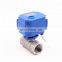5v 3.6v 12v 9-24v 110v 220v DN15 DN20 CWX-15N 2 way brass ss304 mini electric motorized water ball valve for water irrigation