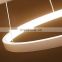 100W LED Chandelier Ceiling Lighting Modern Circular Pendant Light Personalized Creative Three Rings Ceiling Fixtures Gold