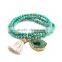2016 new Fashion amethyst beaded wrap bracelet with tassel druzy charm bracelet