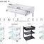 salon furniture tool trolley white beauty trolley with 3 layer drawers for wholesale