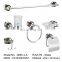 Wall Mounted Aluminum Bathroom Accessory Sets For Paper Holder Towel Bar Robe Hook Glass Shelf Soap Holder Toothbrush