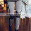 women fashion PU and cotton patch work based leggings